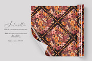 Watercolor Fall Floral Grid Pattern, a Pattern Graphic by SirenaArt (Thumbnail 2 of 12)