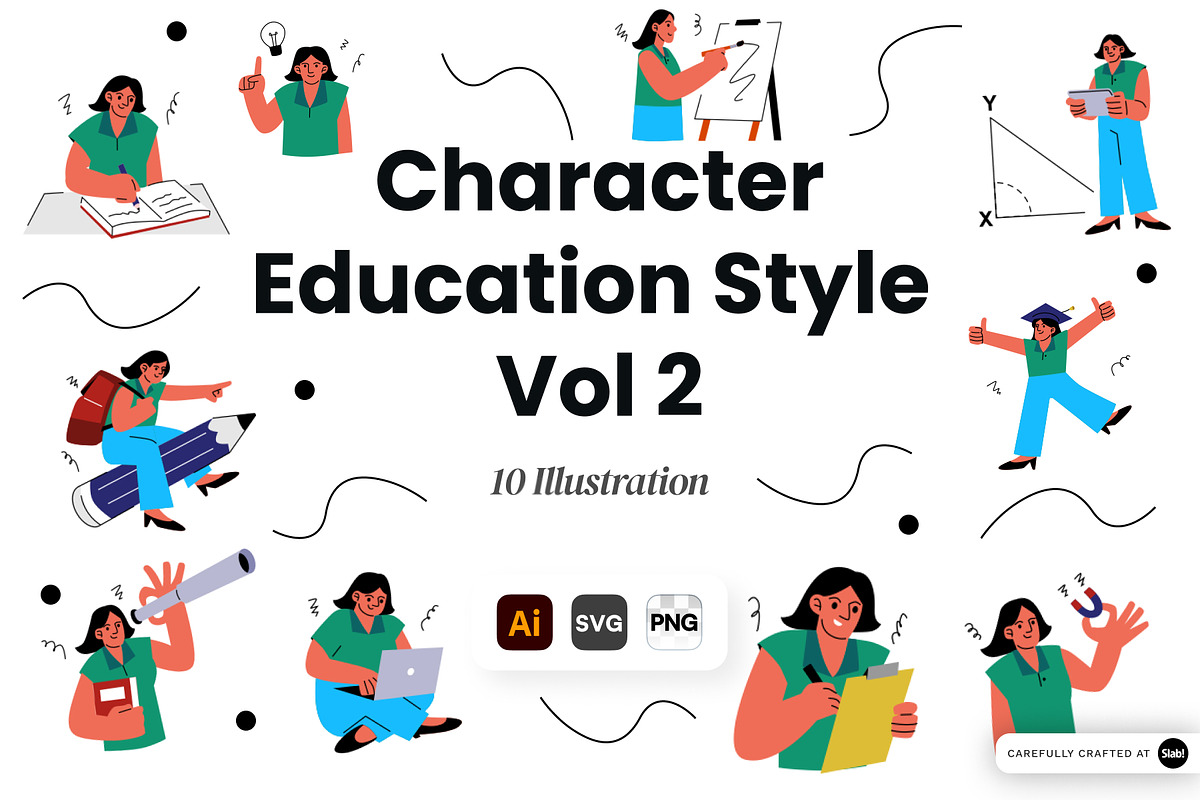 Character Education Style Vol 2, an Object Graphic by SLAB! Design (Photo 1 of 3)