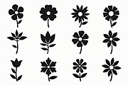 16 elegant black floral silhouettes, an Illustration by Amazin_art (Thumbnail 6 of 17)