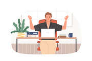 Remote and freelance relaxed work, a Person Illustration by Good Studio (Thumbnail 5 of 10)