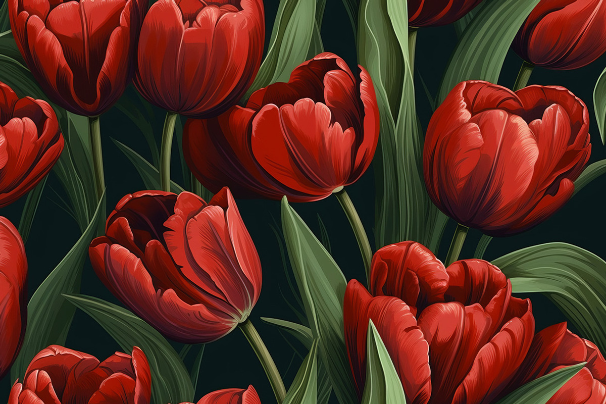 Tulips - 30 images, a Decorative Illustration by Handmadefont (Photo 3 of 9)