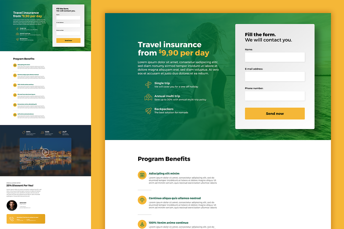 Landing Page Template (Adobe XD), a Landing Page Template by Better Be a Designer (Photo 2 of 5)