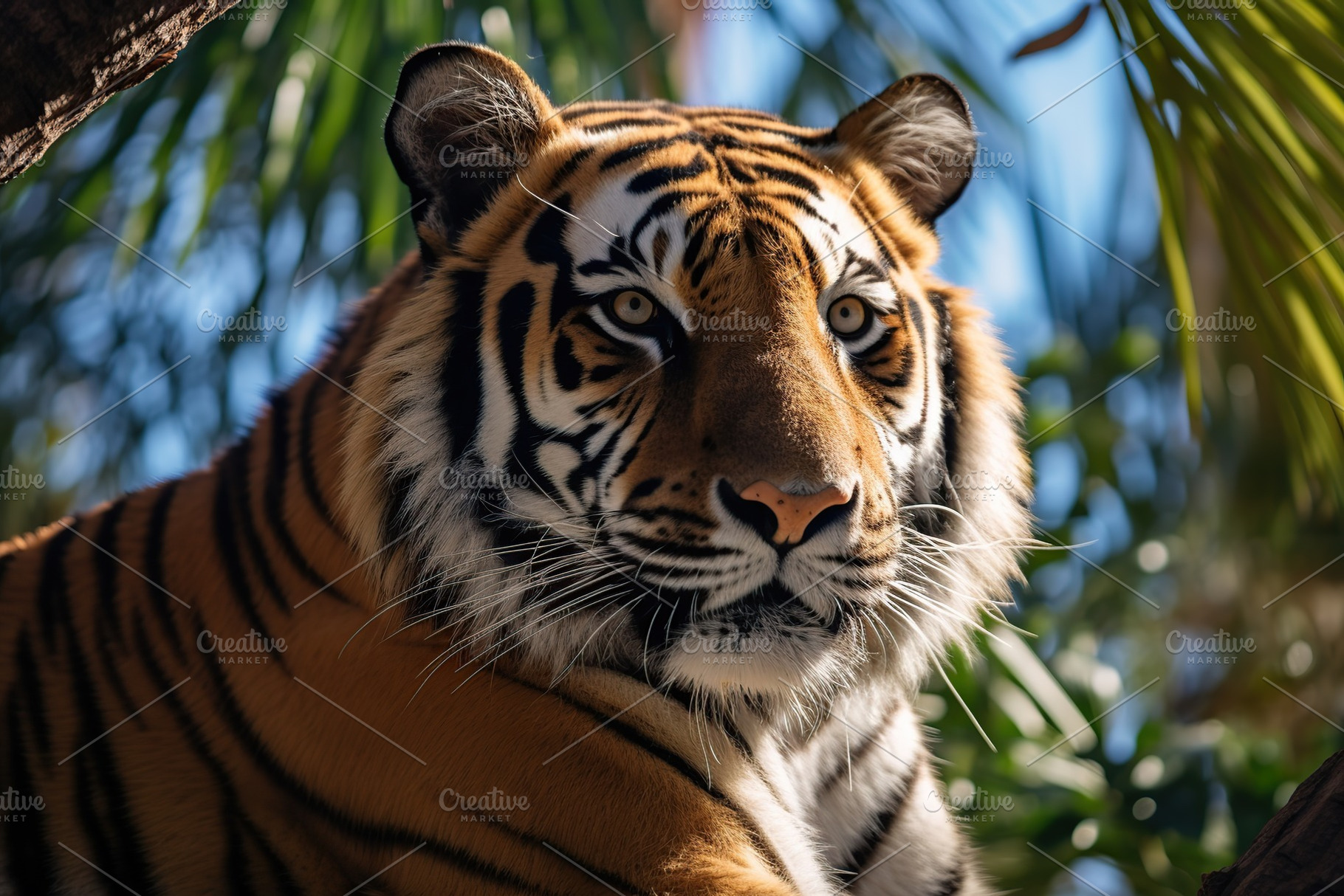 Tiger in animal cage in the zoo, an Animal Photo by AlyaAnd