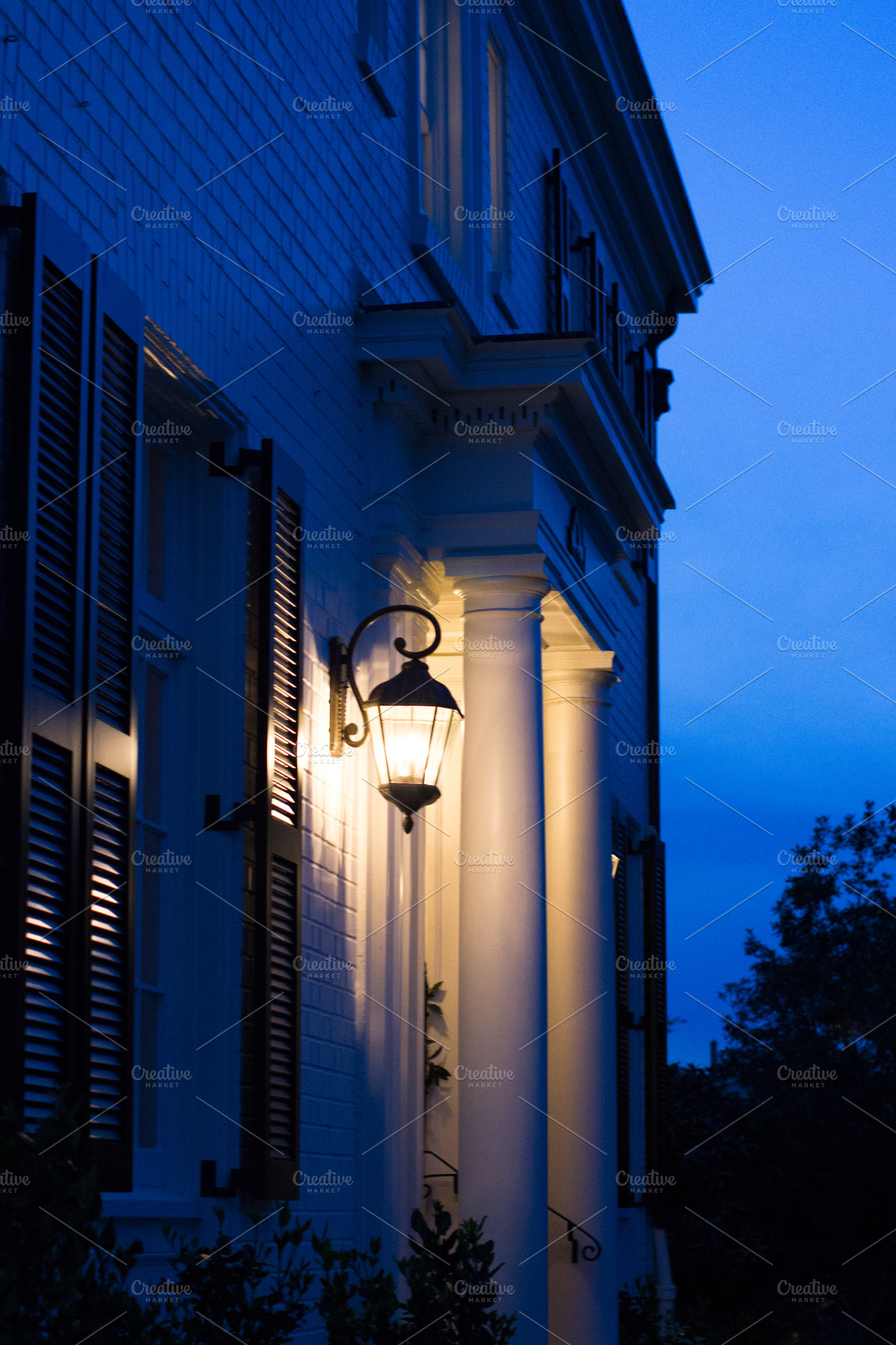 Front door stock photo containing facade and home, an Architecture Photo by Marsha Abrahams