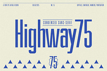 Highway 75 - Condensed Sans-Serif