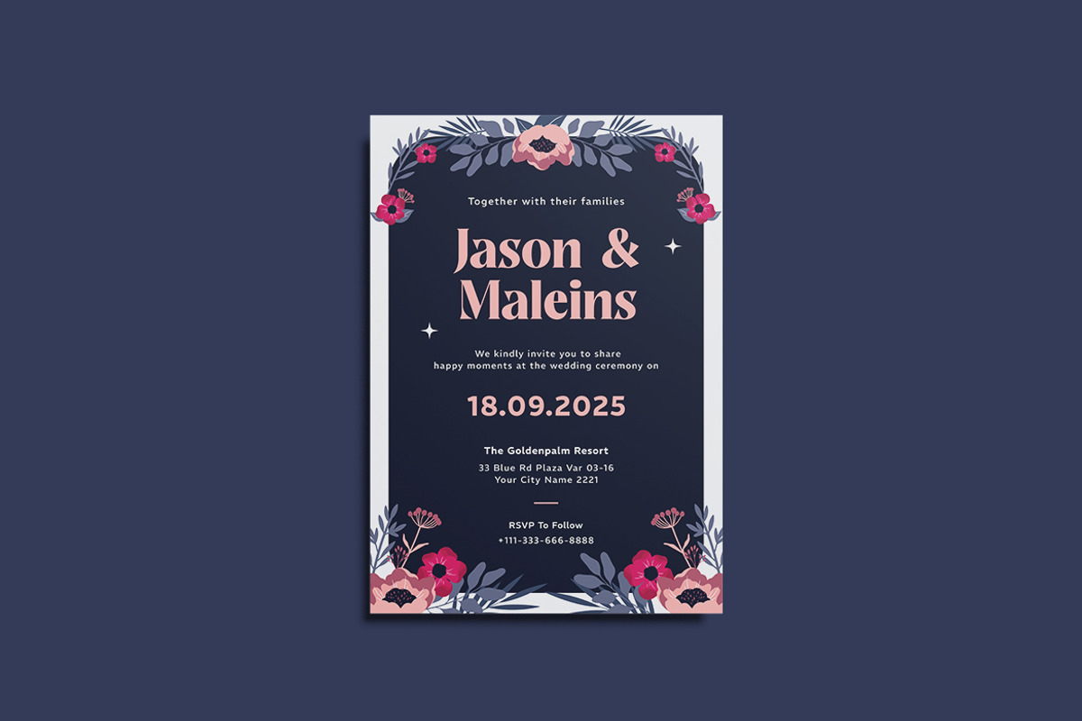 Ovaztine Wedding Invitation Template, an Invitation Template by iDoodle Studio (Photo 3 of 4)