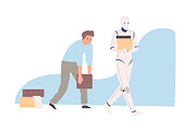 Robots vs people, AI technology set, a Technology Illustration by Good Studio (Thumbnail 7 of 7)