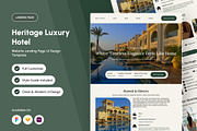 The Valmont - Heritage Hotel Landing, a Landing Page Template by trabaskriya (Thumbnail 1 of 5)