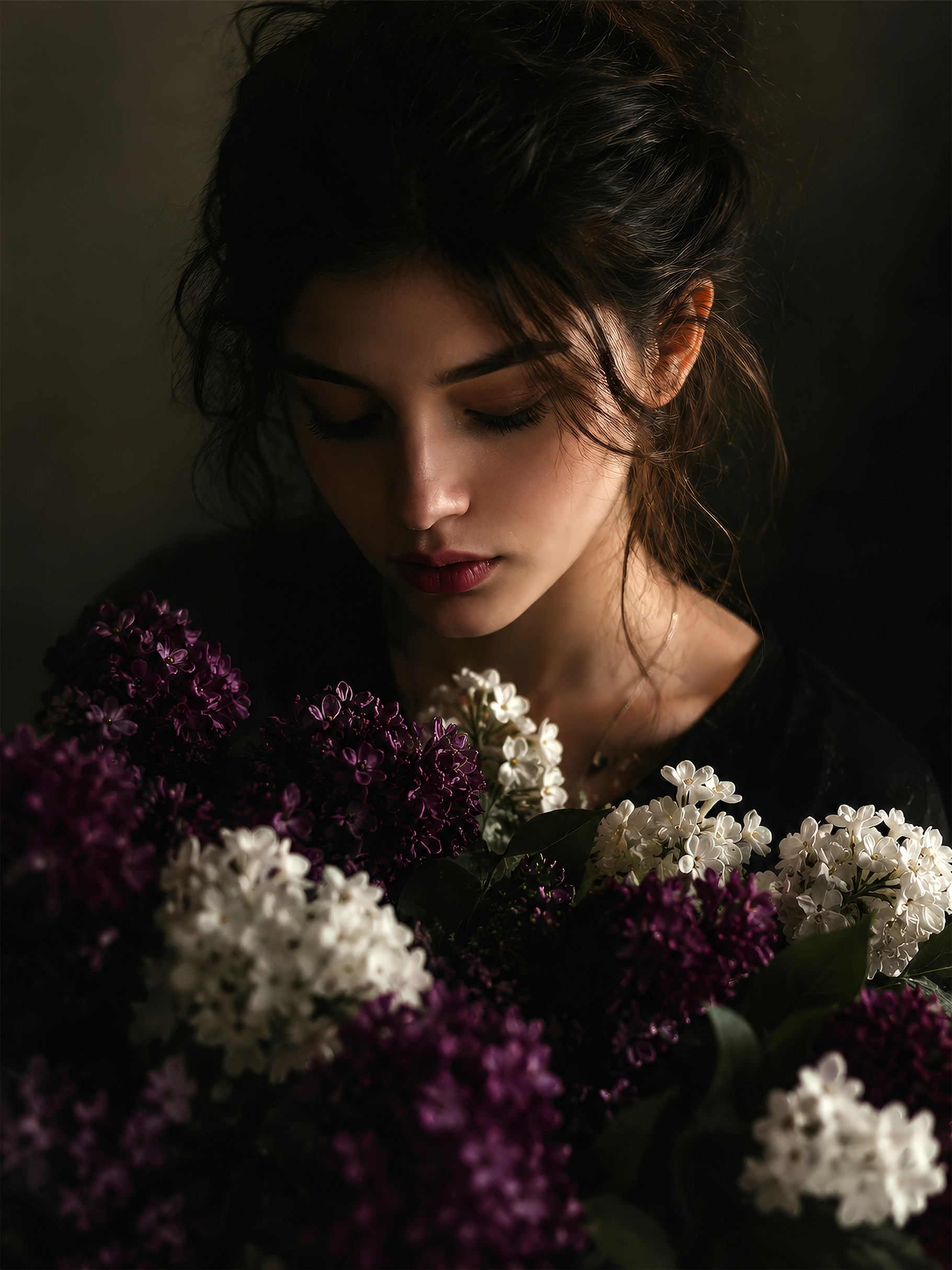 Moody Portrait of Young Woman, a Person Photo by Hamza067