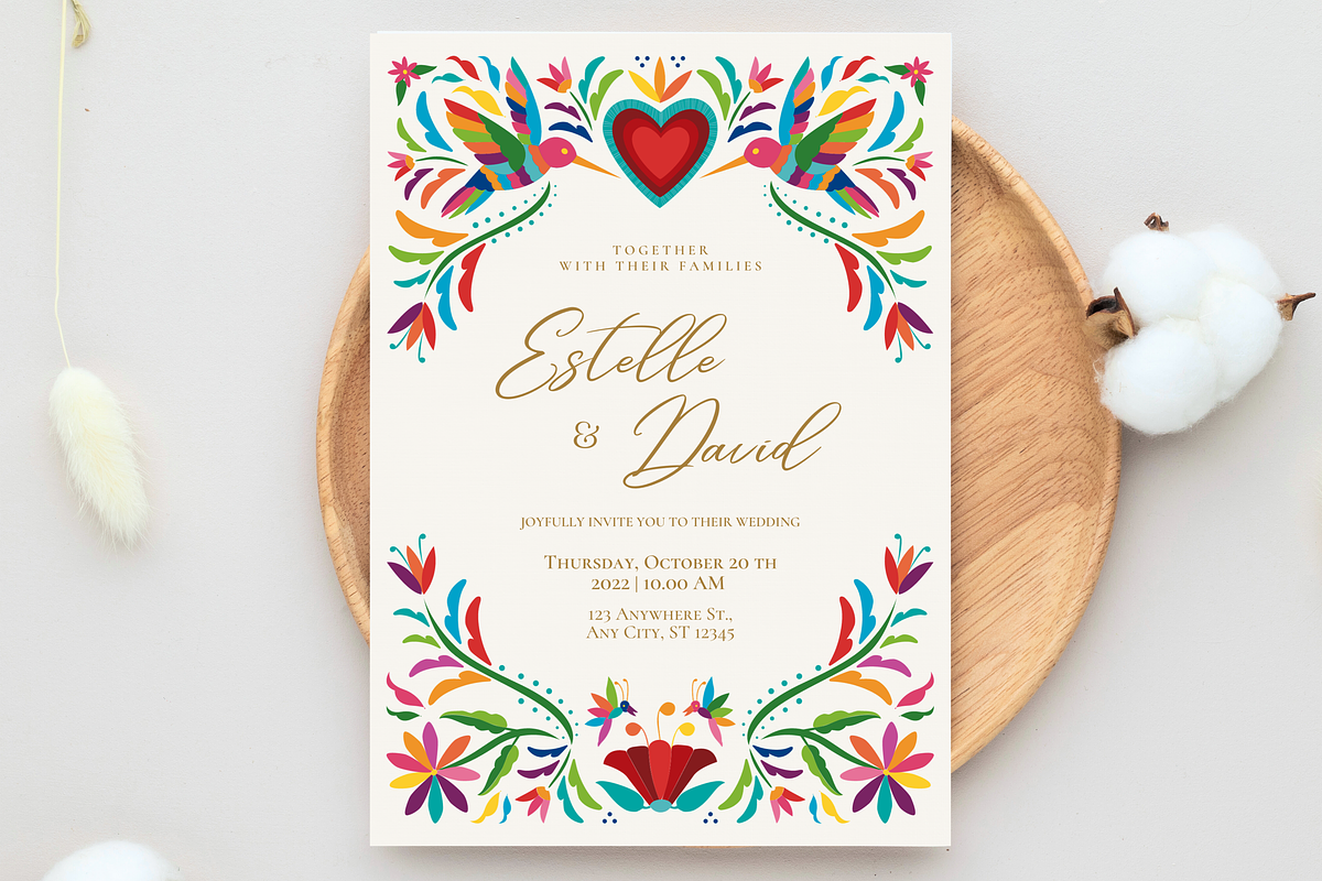 Mexican Otomi Wedding Invitation Set, a Templates & Theme by Akbaly (Photo 4 of 8)