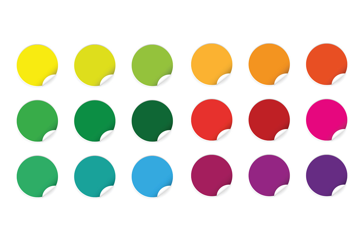 Empty Round sticker label set, a Templates & Theme by Lin´s