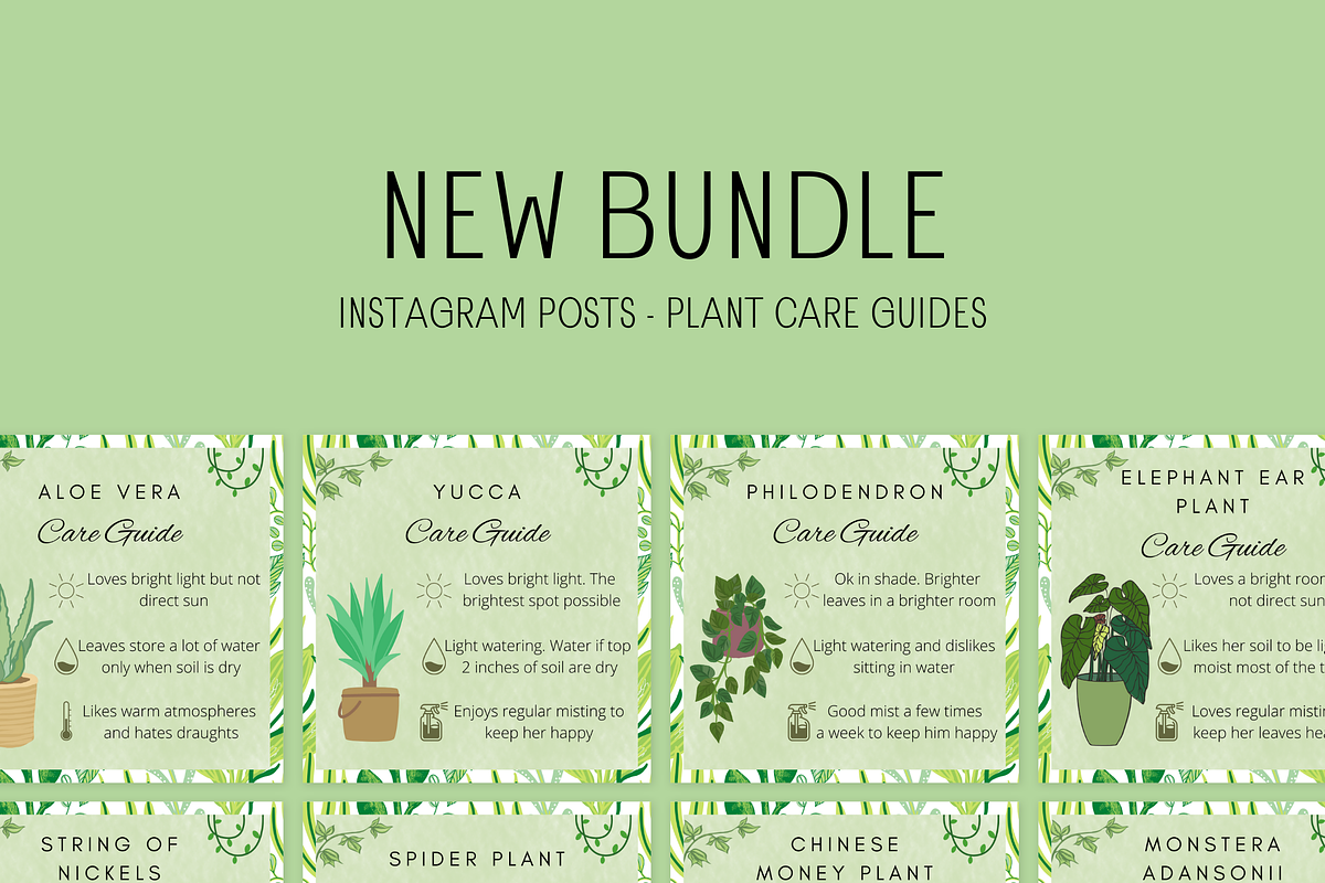 210 Canva Plant Instagram Bundle, a Social Media Template by Emerald Eyes Design (Photo 4 of 13)
