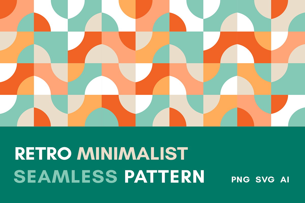 8 Retro Minimalist Seamless Patterns, a Pattern Graphic by Zakazis (Photo 1 of 7)