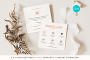 Jewelry Care Card Canva Template, a Flyer Template by Hellohastore (Thumbnail 1 of 9)