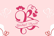 Dainty Valentine Monogram, a Handwritten Font by Yoga Letter (Thumbnail 3 of 6)