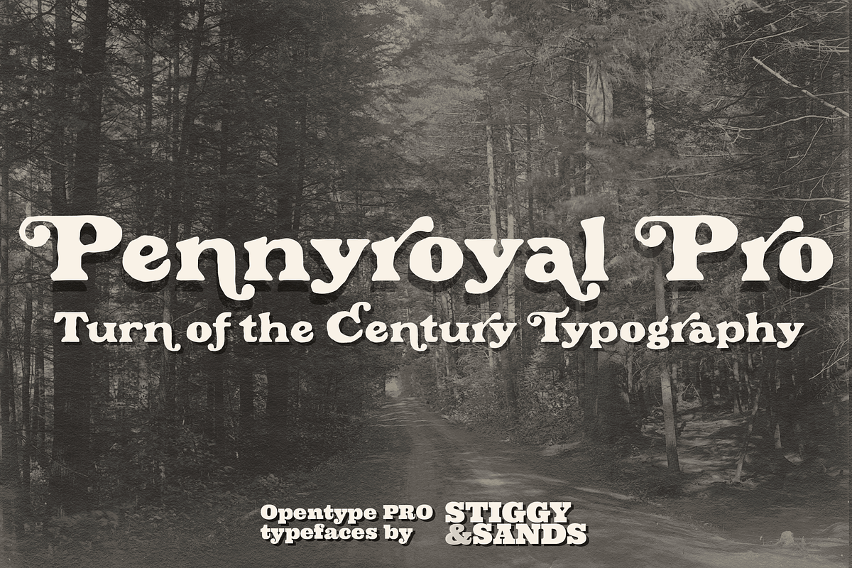 Pennyroyal Pro, a Font by Stiggy & Sands (Photo 1 of 9)