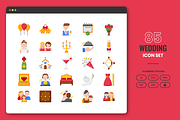 85 Wedding Icons, a Solid Icon by Flat Icons (Thumbnail 1 of 7)