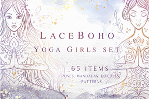 65 Items. Lace Boho Yoga Set