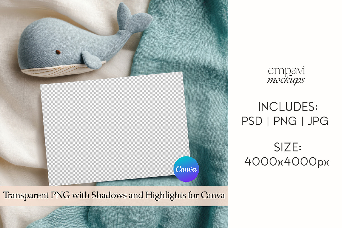 7x5 Landscape Greeting Card Mockup, a Mockup by EmpaviMockups (Photo 2 of 7)