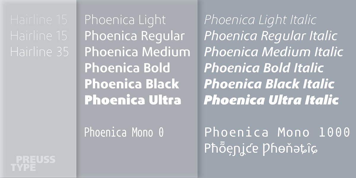 Phoenica PRO, a Sans Serif Font by preussTYPE (Photo 3 of 10)