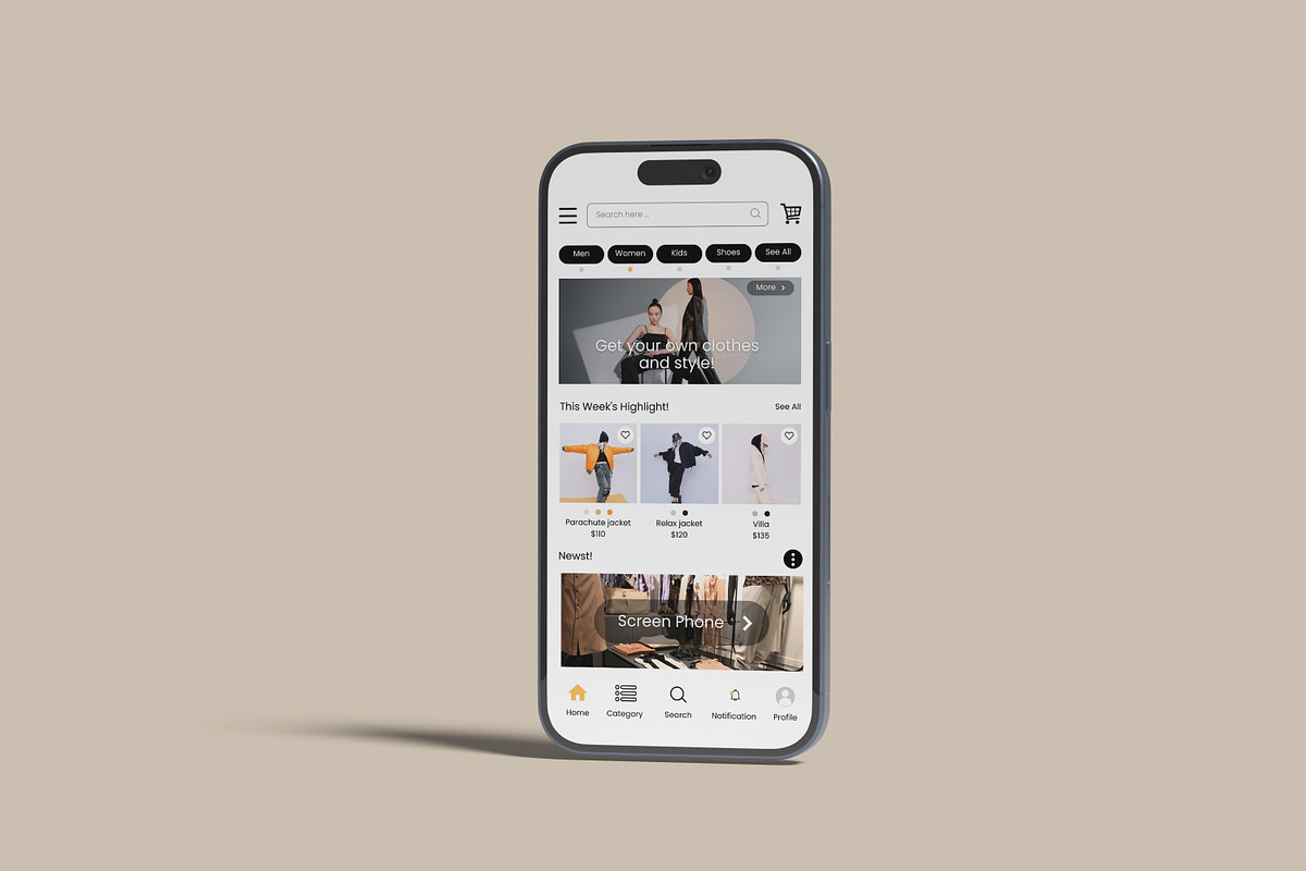 Phone Screen Mockup, an iPhone Mockup by rizalamora (Photo 4 of 11)