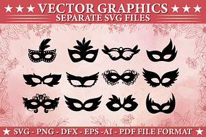 Masquarade mask silhouette SVG