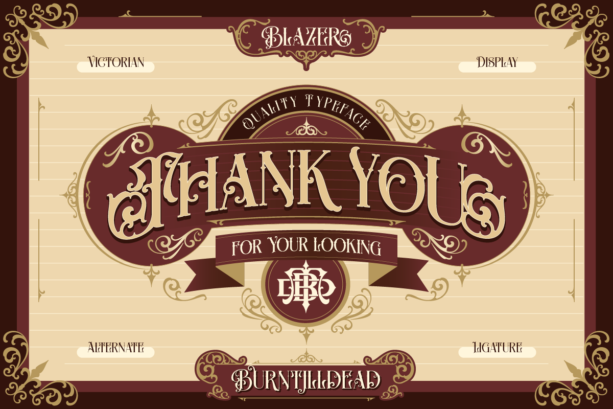Blazer, a Serif Font by Burntilldead (Photo 13 of 13)