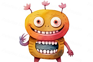 Funny Cartoon Monsters Stickers