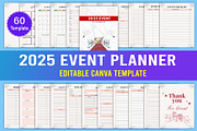 2025 Event Planner Canva, a Stationery Template by Designmela01 (Thumbnail 1 of 7)