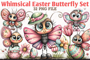 Whimsical Easter Butterfly Clipart, an Animal Illustration by RobertsArt (Thumbnail 1 of 6)