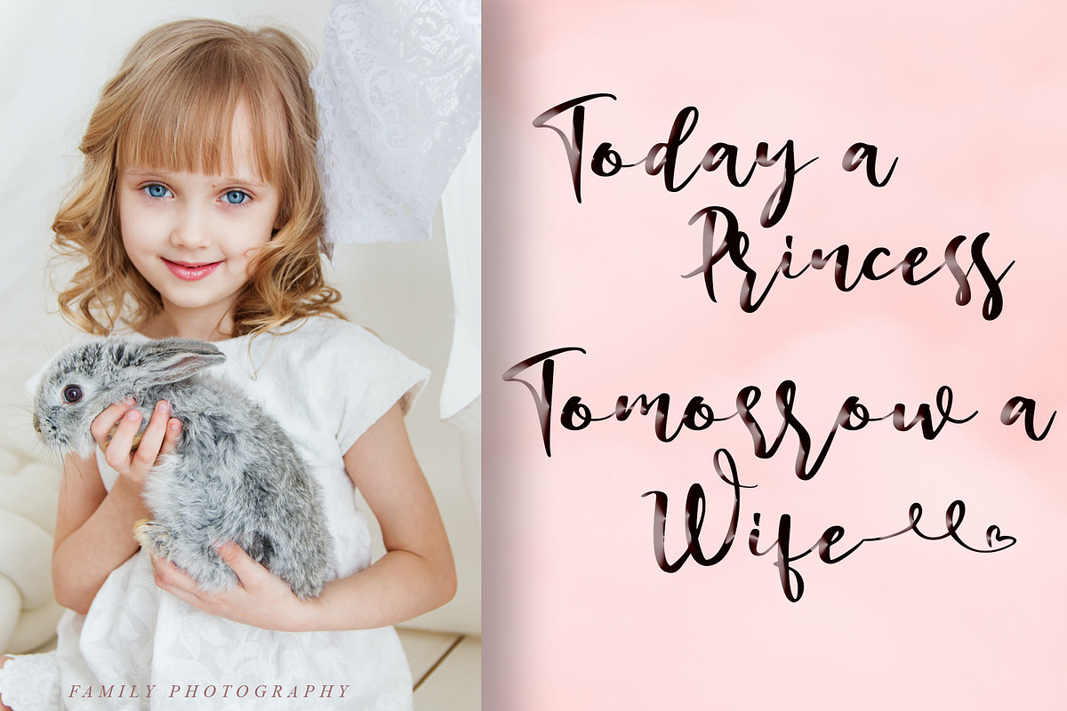 Lucky Girl  Cutes Script Font, a Script Font by Aldedesign (Photo 4 of 7)