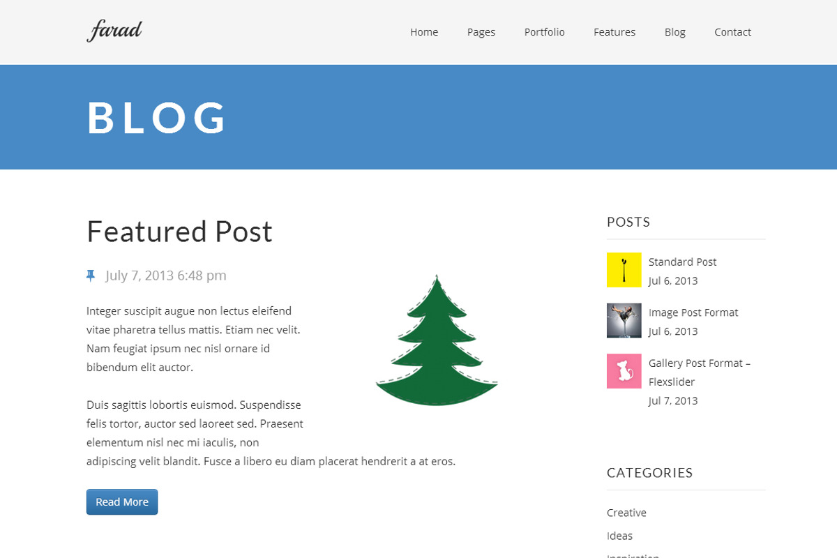 Farad WordPress Theme, a WordPress Template by DesignOrbital (Photo 5 of 5)