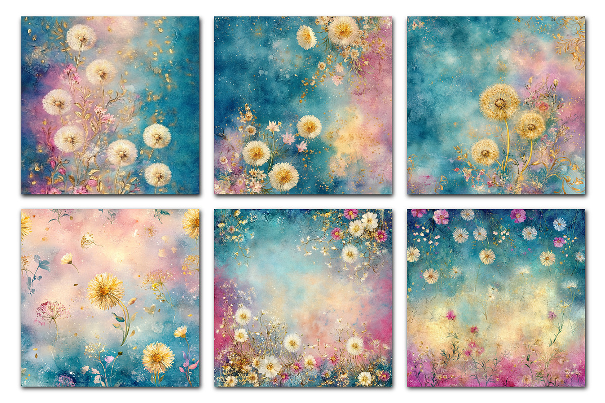 Aurelian Watercolor Dandelions, a Texture Illustration by Dream Creation (Photo 2 of 5)