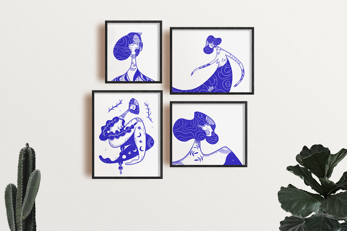 Mindfulness Illustrations 12 Pack, a Person Illustration by Luna Studio (Photo 7 of 10)