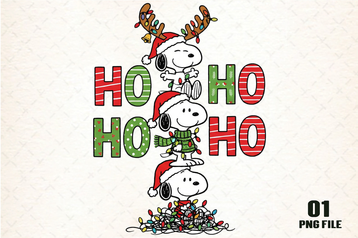 Merry Christmas Ho Ho PNG, an Illustration by DreamCafeArt (Photo 1 of 4)