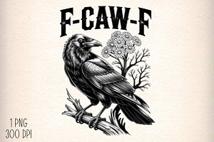F-CAW-F Halloween Raven, Halloween P, an Illustration by Daily.Designs