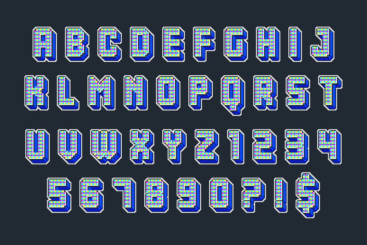 Original pixel alphabet, an Object Graphic by RevelStockart (Photo 2 of 4)