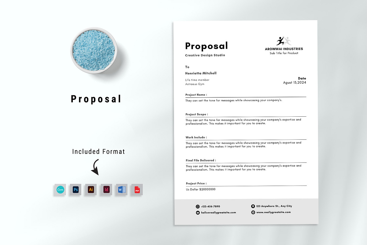 Invoice - Letterhead - Proposal, a Stationery Template by MNT-Creator (Photo 6 of 6)
