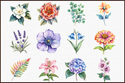 Pastel Folk Art Botanicals Flowers P, an Illustration by Sublimation Artist (Thumbnail 3 of 6)