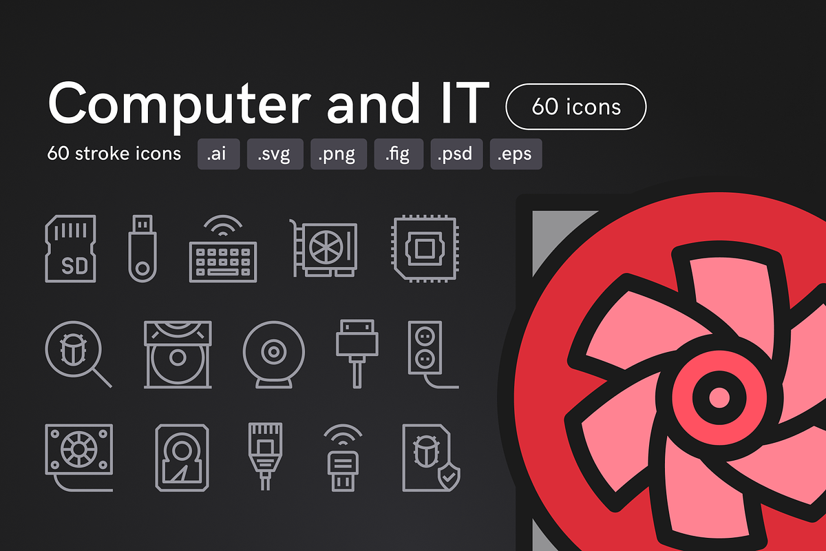 Computer and IT Icons, an Outline Icon by Middltone (Photo 1 of 4)