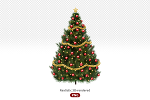 Decorated Christmas Tree PNG