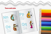 ABC coloring book and letter tracing, an Animal Illustration by Nataliia Toporovska (Thumbnail 3 of 5)