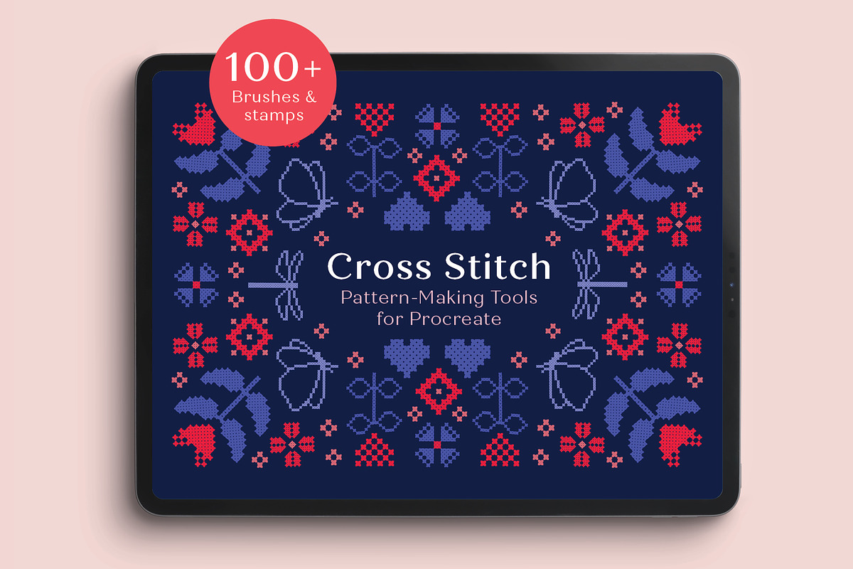 Procreate Cross Stitch Pattern Maker, a Brush Add-On by Pencil Twist (Photo 1 of 10)