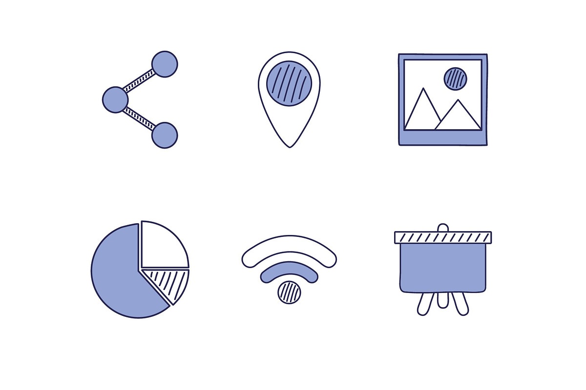 Marketing Doodle Icons Set, an Object Illustration by studiogstock (Photo 4 of 4)