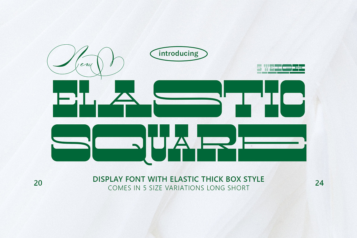 ELASTIC SQUARE, a Sans Serif Font by JamalCreativeStudio (Photo 1 of 8)