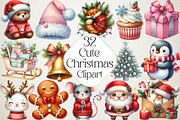 Cute Christmas Clipart, an Illustration by DreamPrint404 (Thumbnail 1 of 4)