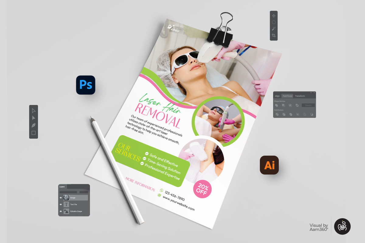Beauty & Spa Center Flyer Template, a Flyer Template by Aam360 (Photo 3 of 3)