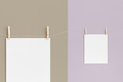 Poster and Pegs Mockup 4x5 Ratio, a Mockup by HALFTOUNE (Thumbnail 3 of 4)