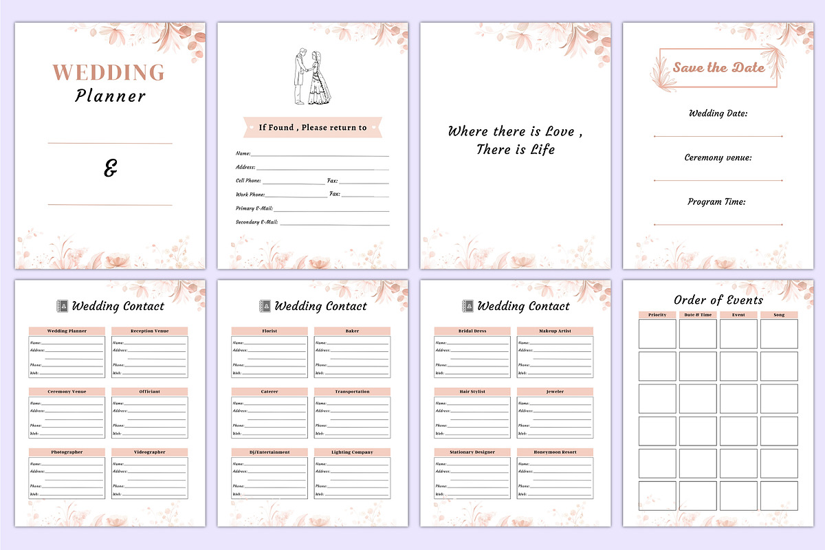 Wedding Planner Canva Template, a Stationery Template by Mustafiz (Photo 2 of 5)