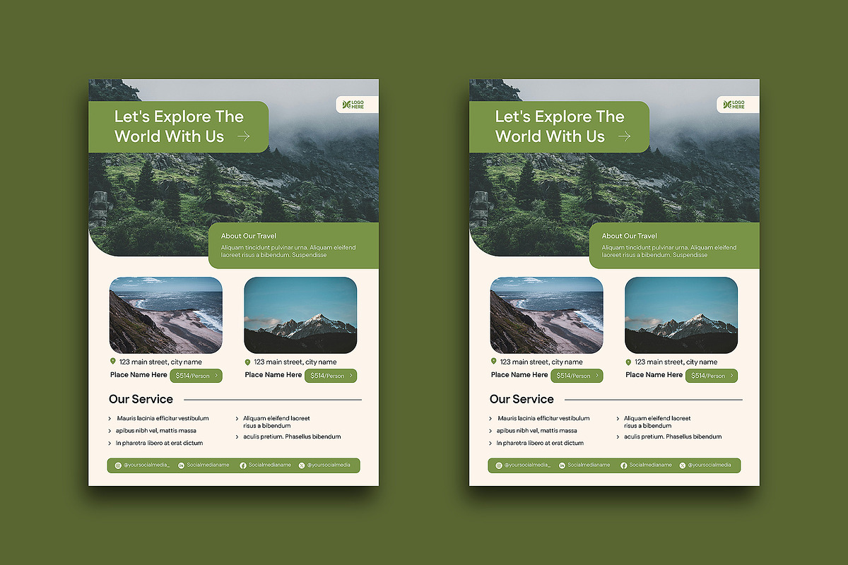 Simple Travel Flyer Template, a Flyer Template by Siska Arista (Photo 2 of 2)